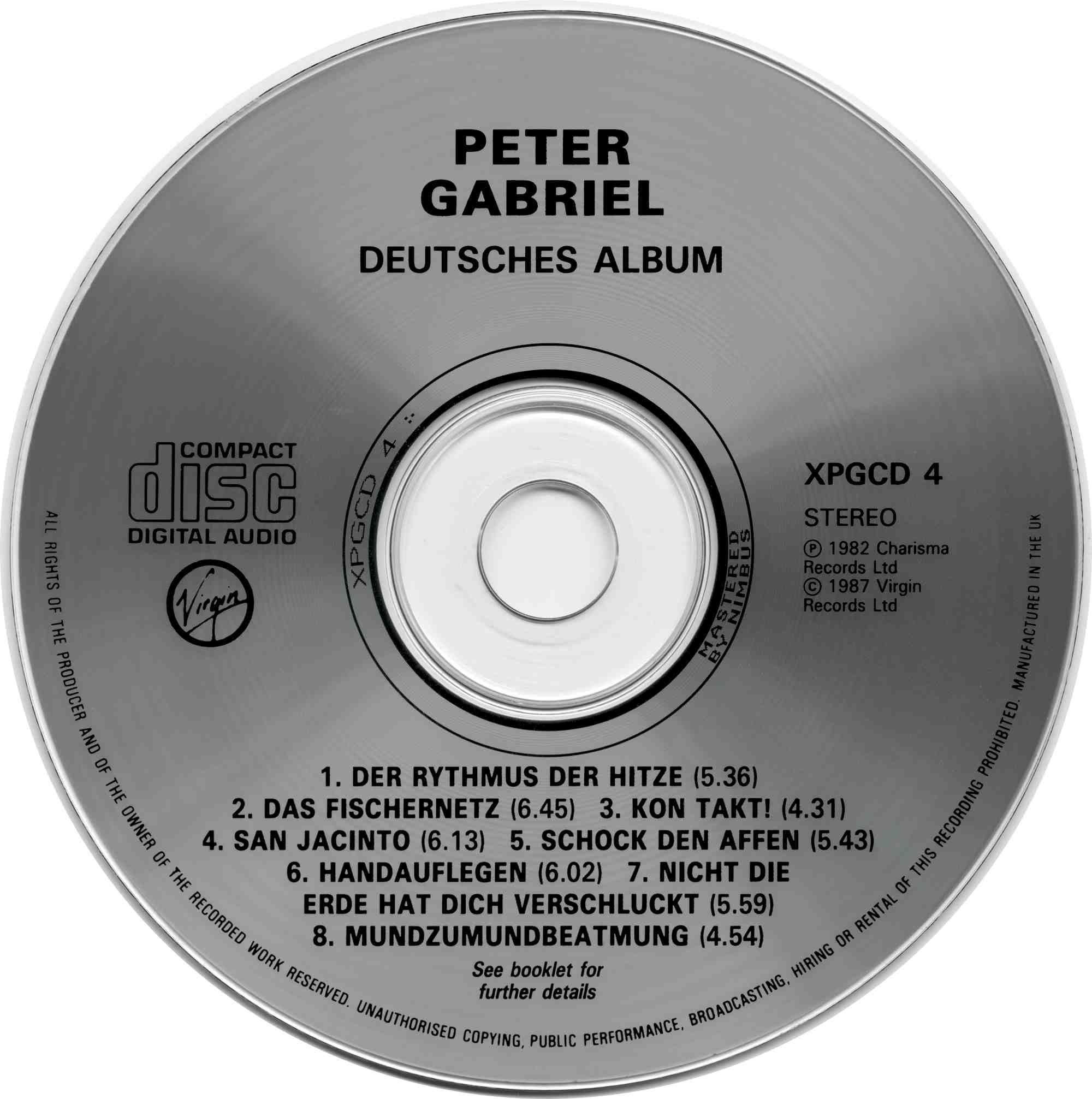 Peter Gabriel Deutsches Album : CD | CD Covers | Cover Century | Over 1 ...